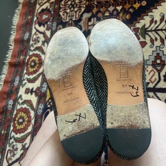 Stubbs & Wootton Chevron Black Gray Loafers, size 9.5 - Picture 3 of 6